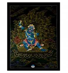 26"x20.25" Vajrapani Thangka Painting