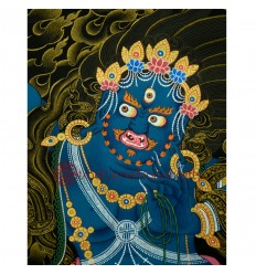 26"x20.25" Vajrapani Thangka Painting