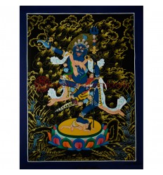 27.75"x21"  Vajravarahi or Dorje Phagmo Thangka Painting