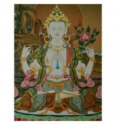 29.5"x22.5"  Chenrezig Thangka Painting