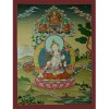 29.5"x22.75"  White Tara Thangka Painting