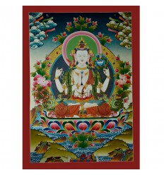 31"x22.25" Chenrezig Thangka Painting