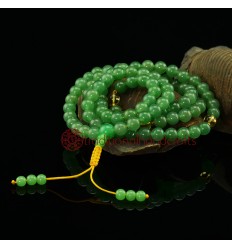 8 mm Aventurine 108 Beads Mala with Citrine Partition Beads