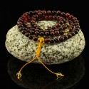 9 mm Bronzite 108 Beads Mala with Citrine Partition Beads