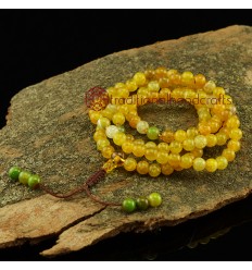 8 mm Nifrit 108 Beads Mala with Agate Partition Beads