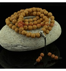 11 mm Om Mani Padme Hum Carved Bodhi Seed 108 Beads Mala
