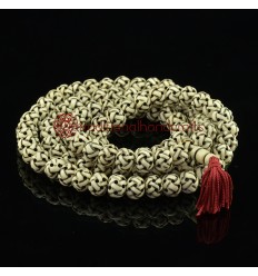 13 mm Bone Knot Carving 108 Beads Mala