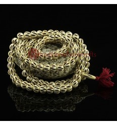 13 mm Carved Yak Bone 108 Prayer Beads Mala
