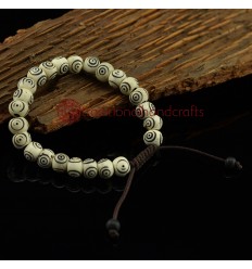 8 mm Bone 24 Prayer Beads Wrist Mala