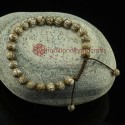 8 mm Om Mane Padme Hum Carved Conch Shell 21 Prayer Beads Wrist Mala
