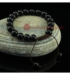 10 mm Black Glass 19 Prayer Beads Wrist Mala