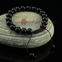 10 mm Black Glass 19 Prayer Beads Wrist Mala