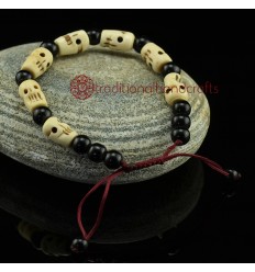 14 mm Yak Bone 7 Prayer Beads Wrist Mala