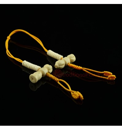 Vajra & Bell Bone Mala Counters Set from Nepal