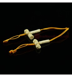 Vajra & Bell Bone Mala Counters Set from Nepal