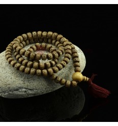 9.5 mm Plastic Lotus Seed 108 Beads Tibetan Buddhist Meditation Prayer Japa Mala