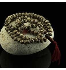 10 mm Om Mane Padme Hum Carved Bone 108 Prayer Beads Tibetan Buddhist Meditation Prayer Japa Mala