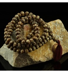 10 mm Om Mane Padme Hum Carved Bone 108 Prayer Beads Tibetan Buddhist Meditation Prayer Japa Mala