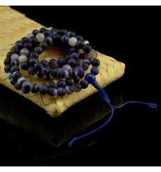 8 mm Dzi 108 Beads Tibetan Buddhist Meditation Prayer Japa Mala