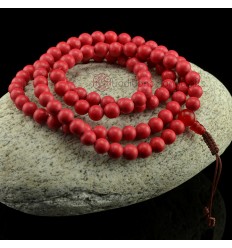 8 mm Indian Coral 108 Beads Tibetan Buddhist Meditation Prayer Japa Mala