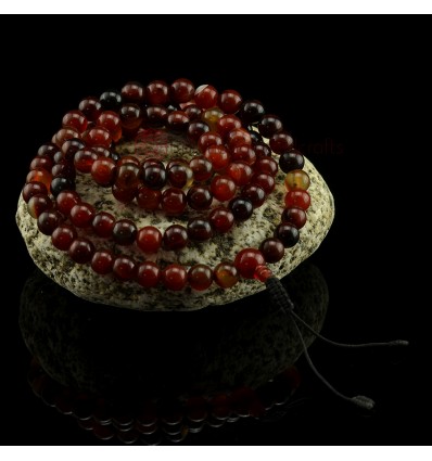 10.5 mm Agate 108 Beads Tibetan Buddhist Meditation Prayer Japa Mala