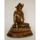 13.5" Crowned Shakyamuni Buddha Oxidized Copper Alloy with Gold Gilded Statue from Patan Nepal