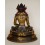 13.5" Crowned Shakyamuni Buddha Oxidized Copper Alloy with Gold Gilded Statue from Patan Nepal