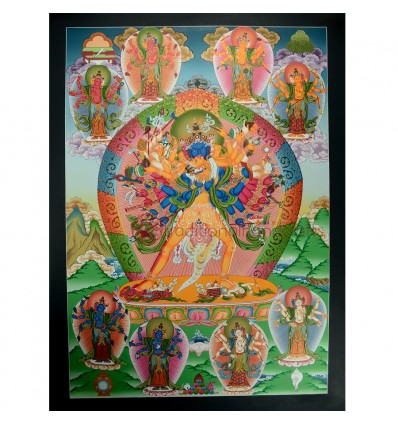 33"x24" Kalachakra Thangka Painting