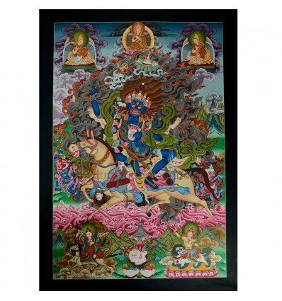 32.75" x 22.75" Palden Lhamo Thangka Painting