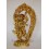 15.5" Simha Mukhi Jogini Dakini Antiquated Gold Gilded Copper Statue Patan