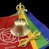 Fine Quality Tibetan Buddhist 7" Vajra & Bell Set Bronze Alloy from Patan, Nepal