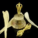Fine Quality 7" Vajra Ghanta Set Bronze Alloy with from Nepal
