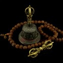 Fine Quality 7" Vajra Ghanta(Dorje and Bell) Set Bronze Alloy  from Nepal