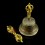 Fine Quality Tibetan Buddhist 7" Vajra and Bell Set Bronze Alloy Gold Plated from Patan. Nepal