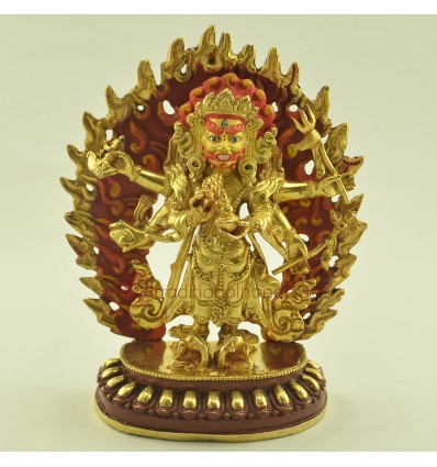 8.25" White Mahakala Statue